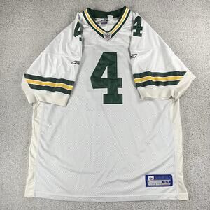 Green Bay Packers Jersey Mens Size 54 Brett Favre #4 Reebok On Field Pro Mesh